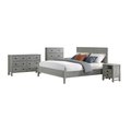 Alaterre Furniture Arden 5-Pc Wood Bedroom Set w/King Bed, Two 2-Drwr Nightstands, 5-Drwr Chest, 6-Drwr Dresser, Gray ANAN011344032